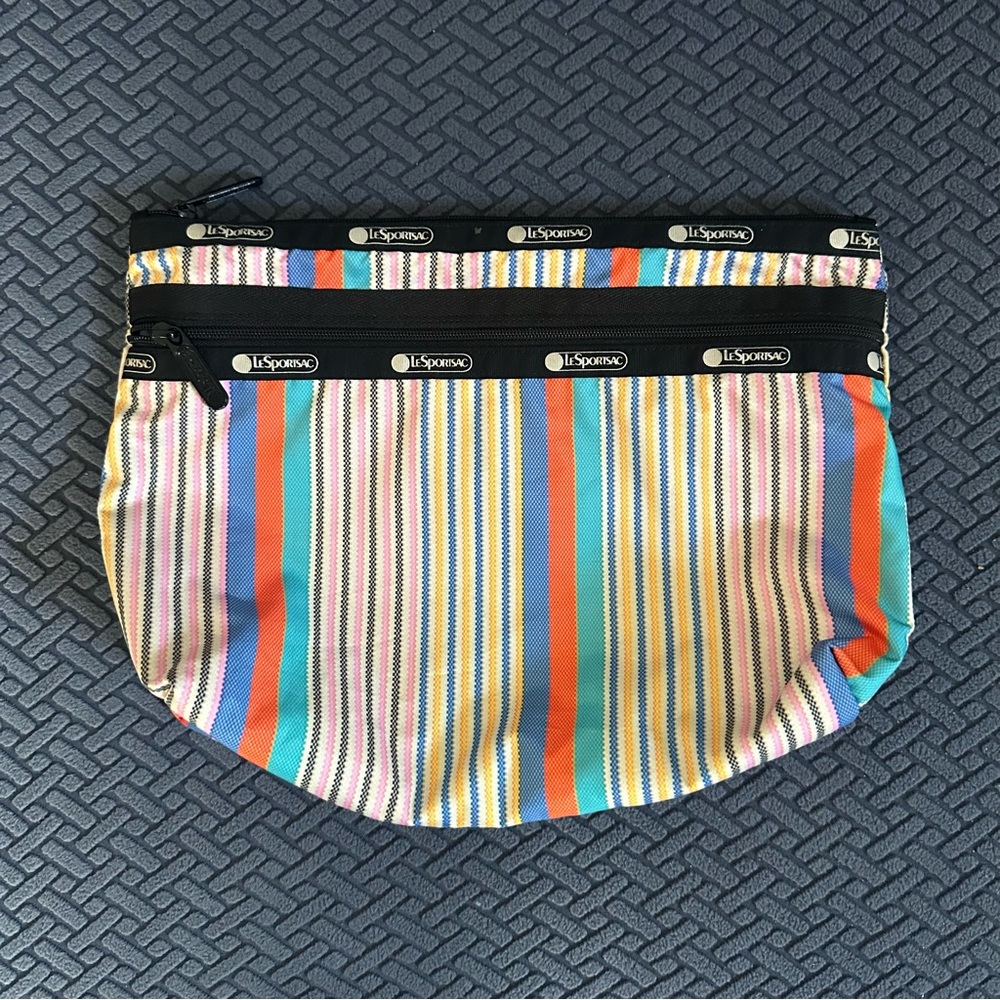 Large LeSportSac Striped Accessory Bag